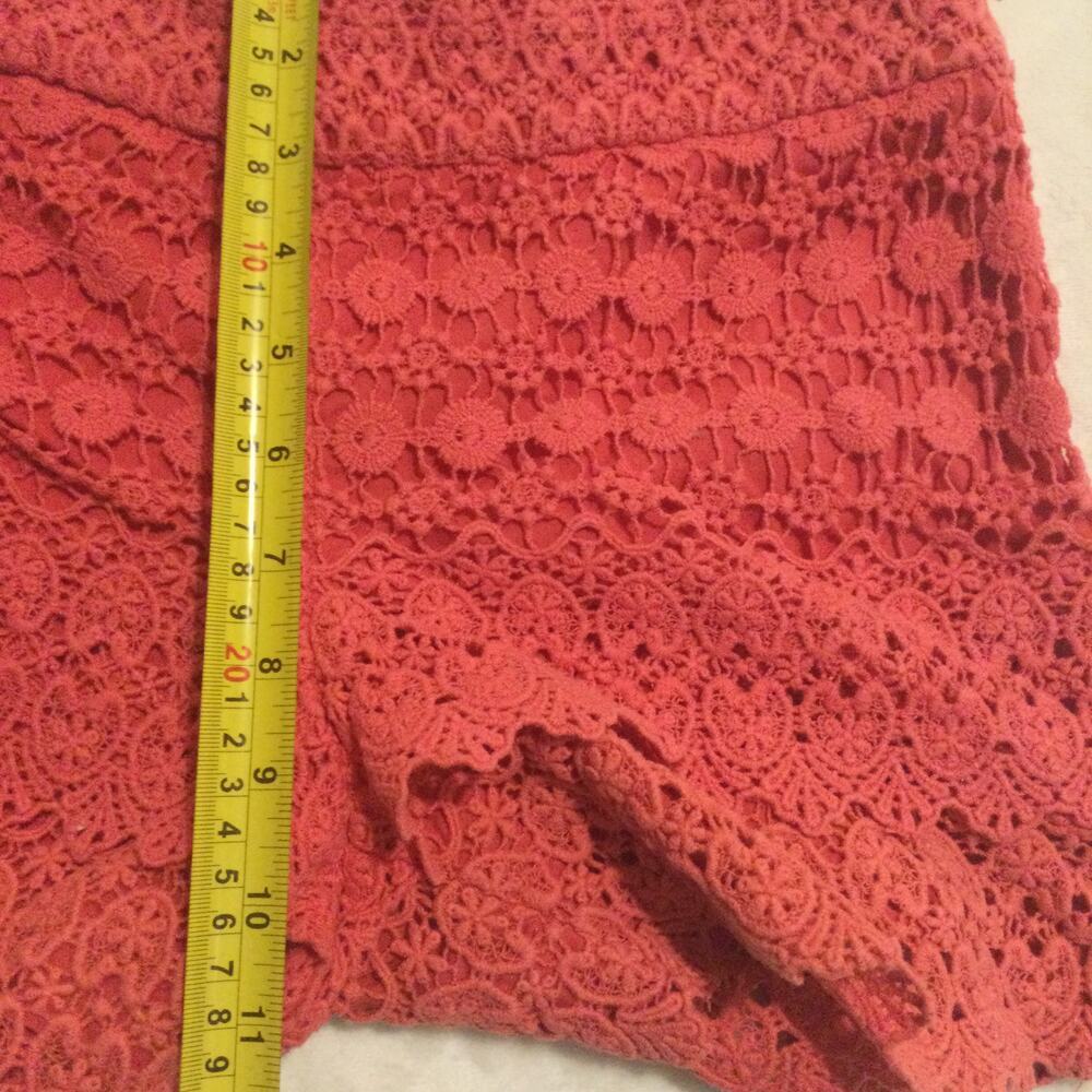 Ann Taylor Loft Pink Lace Tiered Side Zip Riviera Shorts Womens Size 6 - Picture 9 of 9